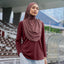 Back Pleated Top - Mahogany - Apparel - TudungPeople