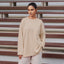 Back Pleated Sweatshirt - Beige - Apparel - TudungPeople