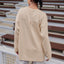 Back Pleated Sweatshirt - Beige - Apparel - TudungPeople