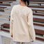 Back Pleated Sweatshirt - Off White - Apparel - TudungPeople