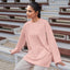 Back Pleated Sweatshirt - Pink - Apparel - TudungPeople