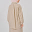 Linen Back Pleat Shirt - Oat - Apparel - TudungPeople