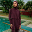 Cape Swimwear Top - Burgundy - Apparel - TudungPeople