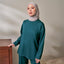 Back Pleated Sweatshirt - Emerald - Apparel - TudungPeople