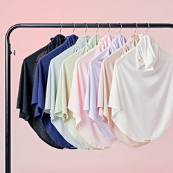 Colorful Niya Kids Tudung in Doeskin by TudungPeople, showcasing the vibrant, soft fabric designed for young children.