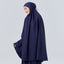 Dark blue Aman prayerwear by TudungPeople, featuring comfortable and modest Islamic prayer clothing with a simple design.