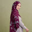 Minimalist floral print in burgundy by TudungPeople, featuring elegant botanical design on high-quality paper.