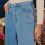 Denim Wide Pants - Medium Blue - Apparel - TudungPeople
