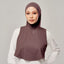 Najwa Sport Flow active hijab in Ash Brown by TudungPeople, shown in a natural pose, highlighting the comfortable, stylish design.