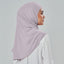 Niya Chiffon 2.0 TudungPeople instant hijab in foggy color, lightweight chiffon fabric, stylish and comfortable head covering.