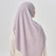 Niya Chiffon 2.0 instant hijab in Foggy by TudungPeople, showcasing the soft, lightweight chiffon fabric in a muted gray shade.