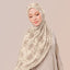 TudungPeople Kasturi print hijab in soft shades, featuring intricate floral patterns on lightweight fabric.