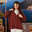 Knitted Cardigan - Brick