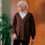 Knitted Cardigan - Dark Brown - Apparel - TudungPeople