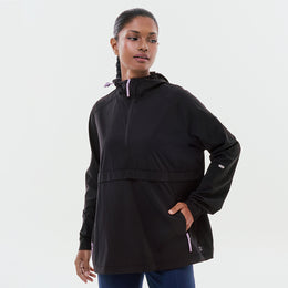 Lightweight Half Zip Parka - Black