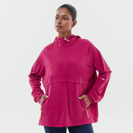 Lightweight Half Zip Parka - Magenta