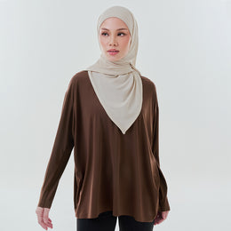 Oversized Dryfit Top - Brown