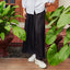 Satin Wide Pants - Black