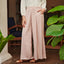 Apparel : Satin Wide Pants - Pale Brown - TudungPeople