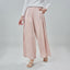 Satin Wide Pants - Pale Brown