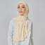 Niya Chiffon 2.0 instant hijab in Parmesan color, lightweight and stylish TudungPeople headscarf laid flat on a white background.