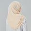 Niya Chiffon 2.0 instant Tudung in Parmesan color, lightweight chiffon fabric with neat draping and clean finish.