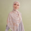 Minimalist floral peach print by TudungPeople, showcasing soft peach tones and delicate flower designs on paper.