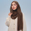 TudungPeople Signatures Modal in Roast fabric showing a close-up of the hijab’s soft, smooth texture and rich color.