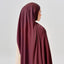 Niya Chiffon 2.0 instant hijab in Sangria color, lightweight and stylish TudungPeople hijab displayed in vibrant fabric.