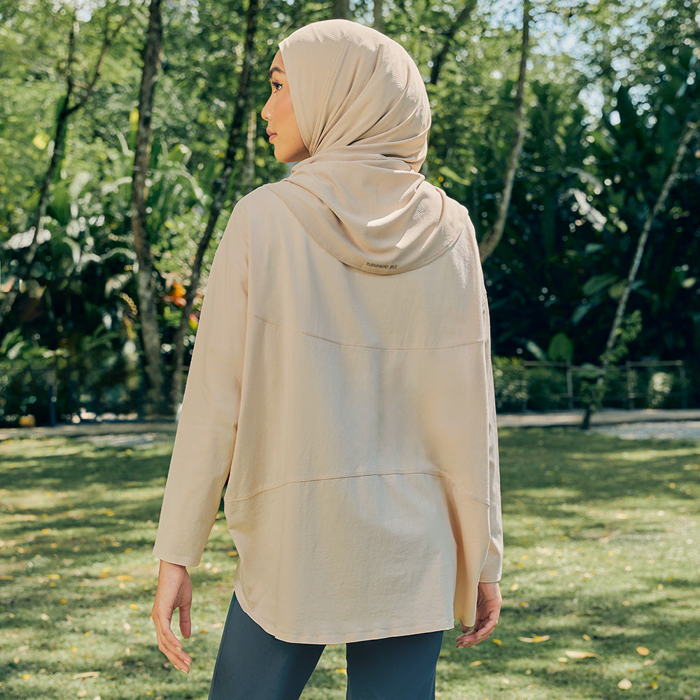 Oversized Top Almond TudungPeople