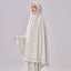 A beige Aman Luxe Prayerwear TudungPeople prayerwear with elegant fabric, designed for modest worship attire.