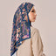 Navy blue print design by TudungPeople from the Atelier collection, featuring intricate patterns on fabric.