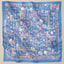 Dusty blue Atelier print from TudungPeople, square design featuring elegant patterns on high-quality fabric.