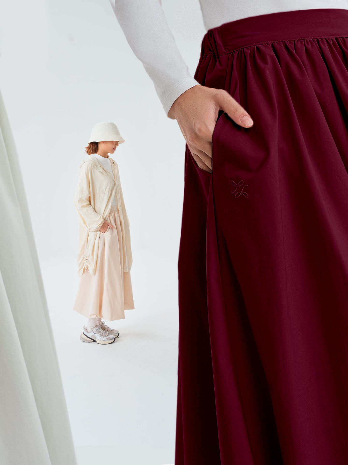 スカート theredthread S layered balloon skirt g THEREDTHREAD / ザレッドスレッド】S layered balloon skirt
