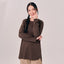 Back Pleated Top - Dark Brown