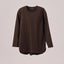Back Pleated Top - Dark Brown