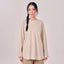 Back Pleated Top - Oatmeal - Apparel - TudungPeople