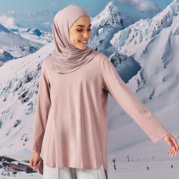 Back Pleated Top - Rose Wood