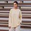 Back Pleated Sweatshirt - Cream - Apparel - TudungPeople