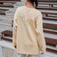 Back Pleated Sweatshirt - Cream - Apparel - TudungPeople