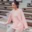 Back Pleated Sweatshirt - Peach - Apparel - TudungPeople