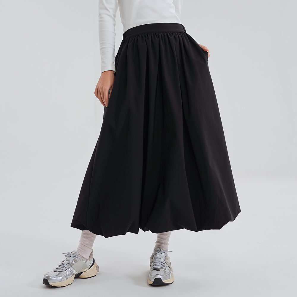 theredthread S layered balloon skirt 黒 THEREDTHREAD / ザレッドスレッド】S layered balloon skirt
