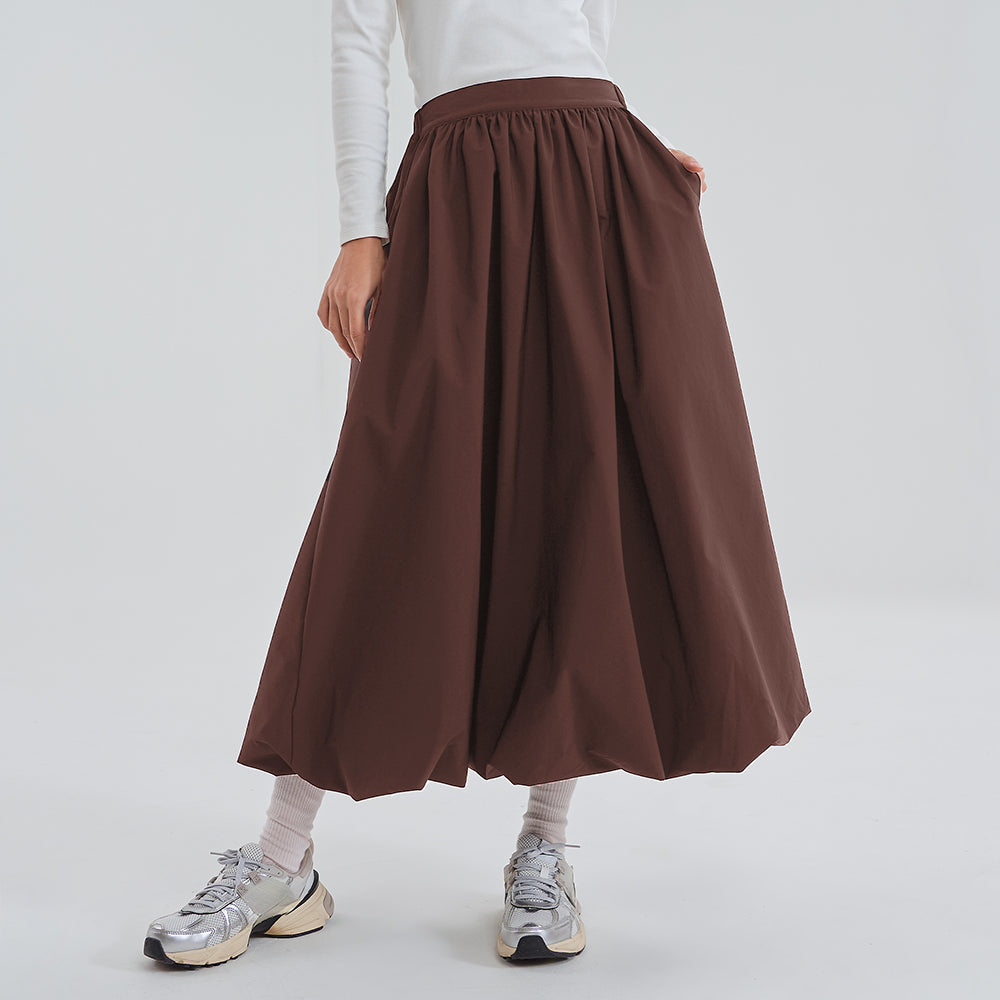 ENFOLD WRINKLES BALLOON-SKIRT ダークネイビー38 Balloon Skirt