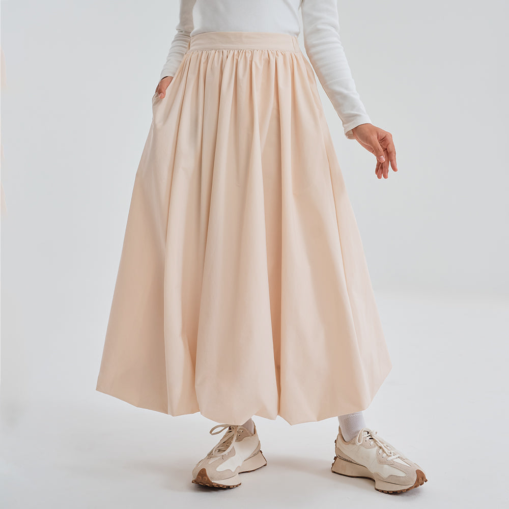 Balloon Skirt - Latte | TudungPeople