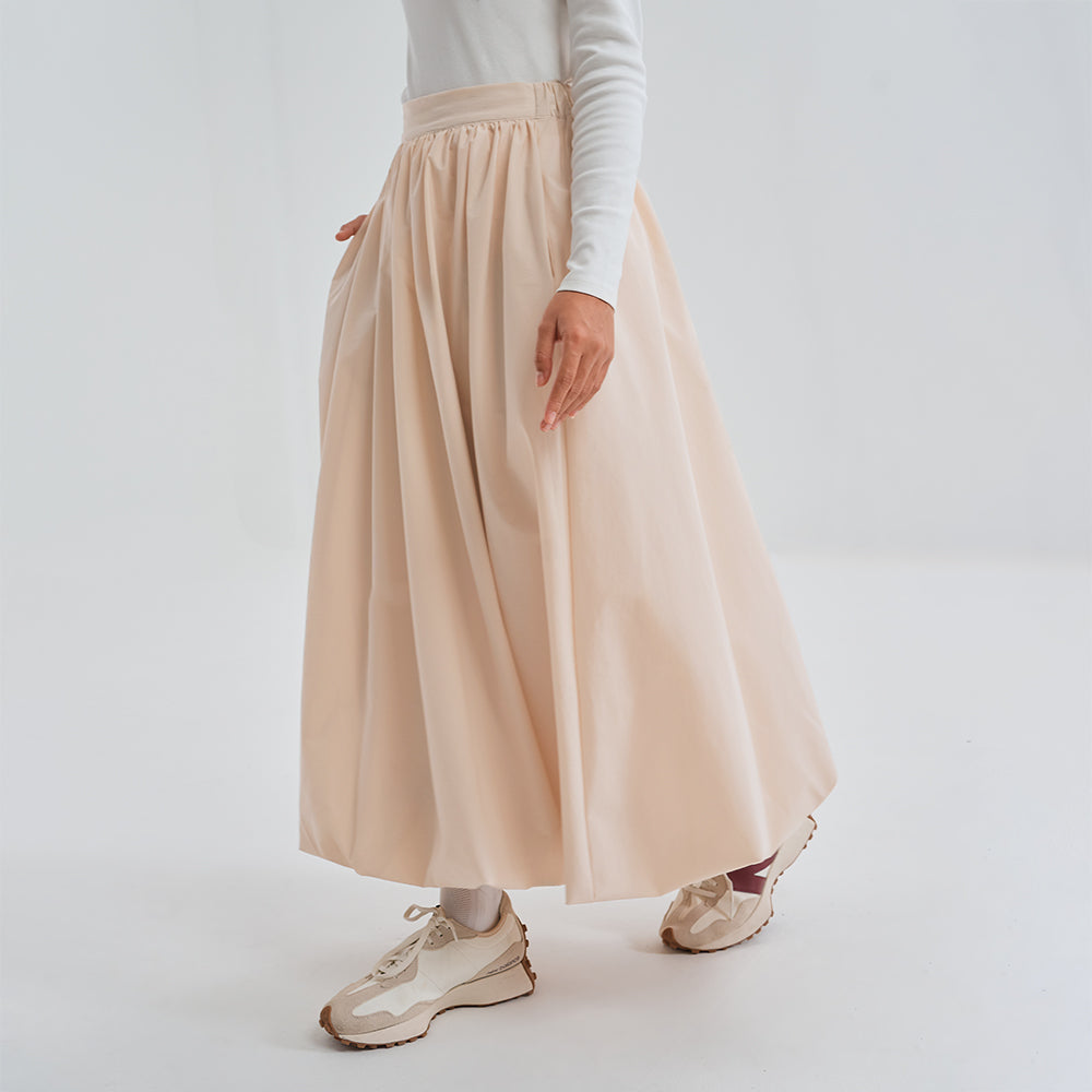 Balloon Skirt - Eggshell | TudungPeople