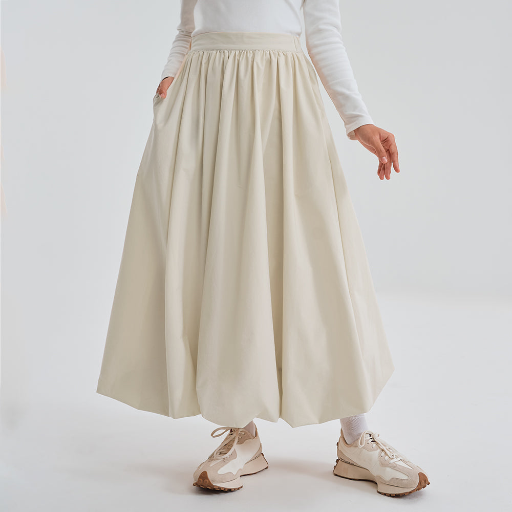 Balloon Skirt - Latte | TudungPeople