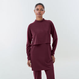 Cape Swimwear Top - Burgundy