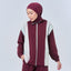 TudungPeople Duo Panel Parka in Glacier color, stylish winter apparel with a layered design and hood, for casual outdoor wear.