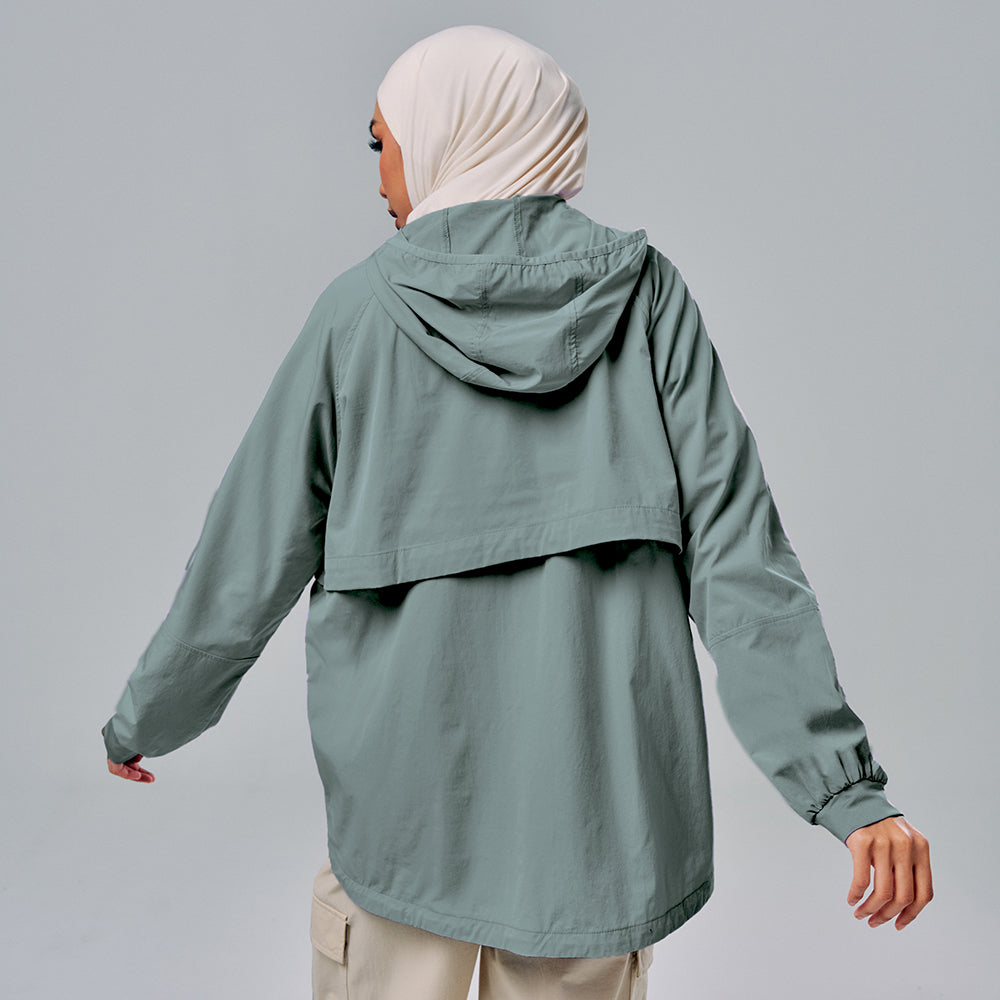 Half Zip Parka - Atlantic | TudungPeople