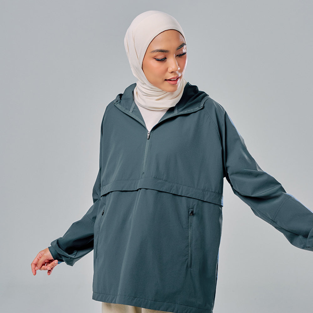 Half Zip Parka - Teal